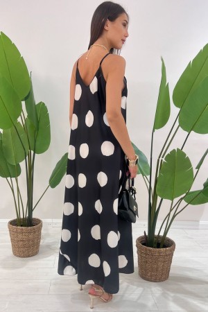 Bretelles Polka Dot Robe Polka Robe Polka Dots en bretelles