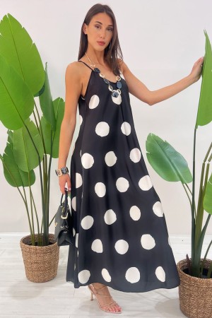 Zahnspangen Polka Dot Kleid Polka Dot Kleid Tupfen in Hosenträgern