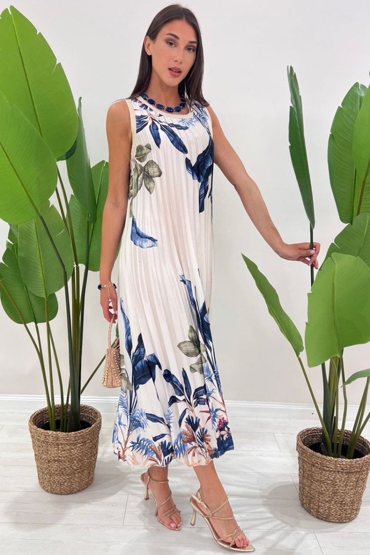 garden Pleated Dress With Fantasy Plants Garden Pleated Garden With Fantasy Plants Garden Garden Pleated With Fant ...