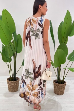garden Pleated Dress With Fantasy Plants Garden Pleated Garden With Fantasy Plants Garden Garden Pleated With Fant ...