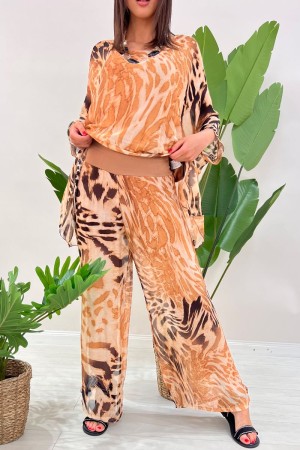 Blusa y pantalones de Animalier de Fantasía Coordinada de Ginebra 