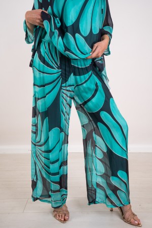 coordinato veronica in seta blusa e pantalone fantasia  coordinato veronica in seta blusa e pantalone fantasia  coordinato ve...