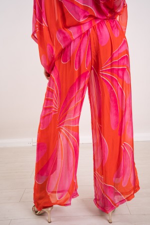 coordinato veronica in seta blusa e pantalone fantasia  coordinato veronica in seta blusa e pantalone fantasia  coordinato ve...