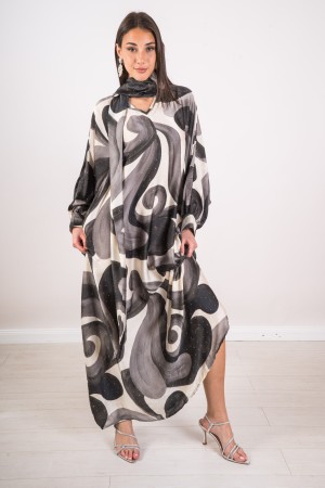 moon dress in fancy caftan with rhinestones 