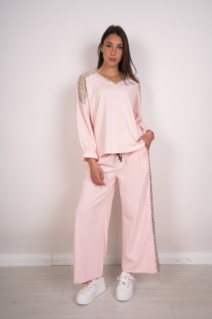 coordinato sara maglia e pantalone a costine con paillettes  coordinato sara maglia e pantalone a costine con paillettes  coo...