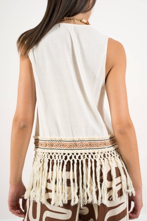 gilet de forêt avec franges et arcs avant gilet forestier avec franges et arcs avant gilet de forêt avec frange et ...