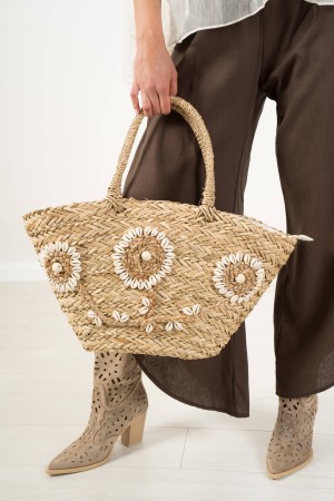 BORSA PAGLIA CON CONCHIGLIE PARTE ANTERIORE E DISEGNO BORSA PAGLIA CON CONCHIGLIE PARTE ANTERIORE E DISEGNO BORSA PAGLIA CON ...