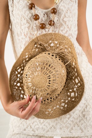 hat Dorina Raffia Beige Color with Bow Raffy Hat Dorina Raffy Beige Color With Bow Raffy Hat ... \ t.
