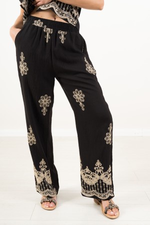 coordinato senna con camicia e pantalone ricami oro  coordinato senna con camicia e pantalone ricami oro  coordinato senna co...
