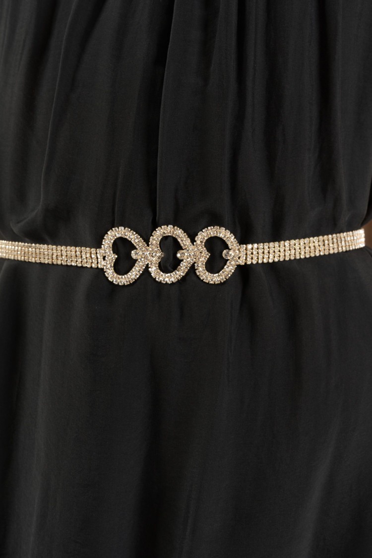 cinta Gaia Thin Jewel con Rhinestone Redondeado Gaire Jewel Con Rhinestones Beld Gaia Slim Jewel Con Rhinestones
