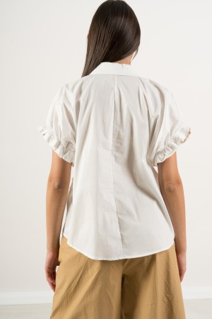 camicia alice con bottoni gioiello maxi e ricami  camicia alice con bottoni gioiello maxi e ricami  camicia alice con bottoni...