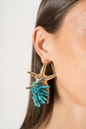 boucles d'oreilles coralliennes avec boucles d'oreilles marines Maxi et corail de corail avec boucles d'oreilles coralliennes de