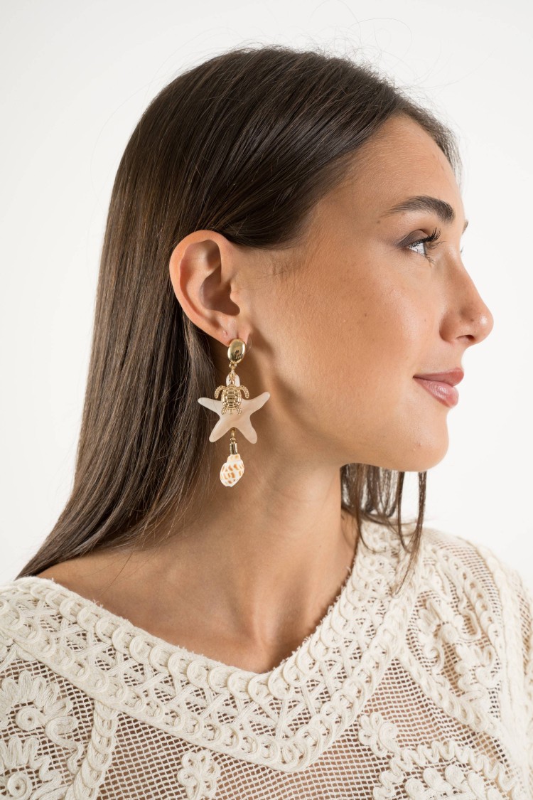 boucles d'oreilles tortues avec boucles d'oreilles d'étoile de mer et de bijoux avec boucles d'oreilles d'étoile de mer et de bi