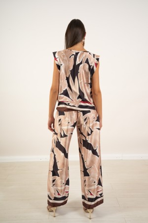 coordinato gaia blusa smanicata e pantalone fantasia coordinato gaia blusa smanicata e pantalone fantasia coordinato gaia blu...