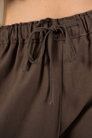 pantalon Cucu en lin et viscose avec ouvertures latérales Pantalon Cucu en linge et viscose avec ouvertures latérales Pantalon C