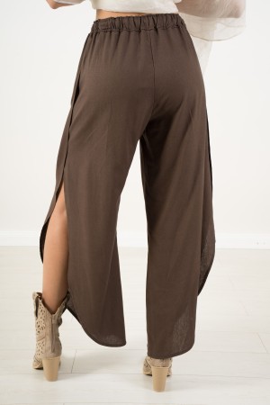 pantalone cucu in lino e viscosa con aperture laterali pantalone cucu in lino e viscosa con aperture laterali pantalone cucu ...