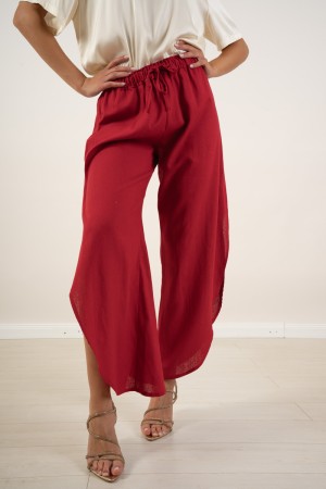 pantalone cucu in lino e viscosa con aperture laterali pantalone cucu in lino e viscosa con aperture laterali pantalone cucu ...