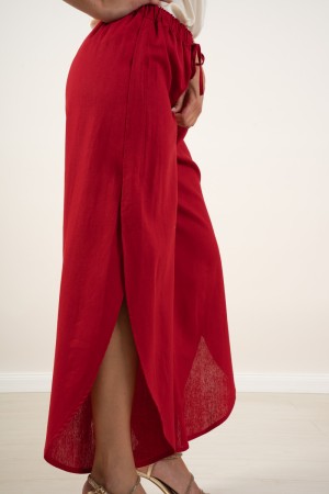 pantalon Cucu en lin et viscose avec ouvertures latérales Pantalon Cucu en linge et viscose avec ouvertures latérales Pantalon C
