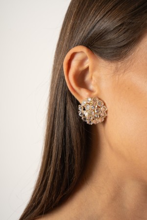 botella de garbanzos Pendientes con clip Jewel Clip Pendientes Botón Garbanzos con piedras Jewel Pendientes Pendientes Garbanzos