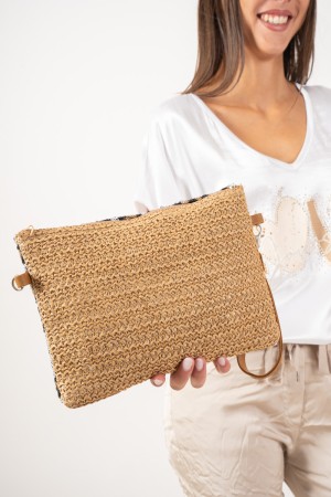 pochette Milena Fantasy Leopard et strass avec sangle en cuir Pochette Milena Fantasy Leopard et strass avec sangle ...