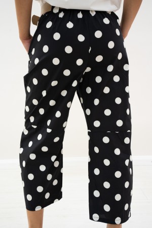 pantalon de coton, Pantalon poly Pantalon, Pantalon de coton, Pantalon Pois Pois Pantalon, Moyenne Coton Polyzy