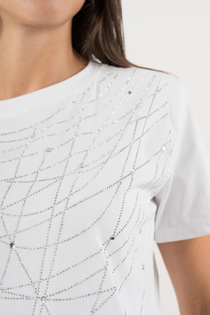 Nerina T-Shirt mit Nerina T-Shirt mit Rhinestones und Lichtpunkten Nerina T-Shirt mit Rhinestones und Lichtpunkten Nerina T-Shir