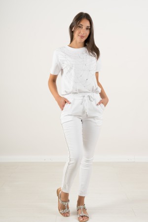 T-shirt Nerina avec strass et points de lumière Nerina T-shirt avec strass et points de lumière Nerina T-shirt avec strass et po