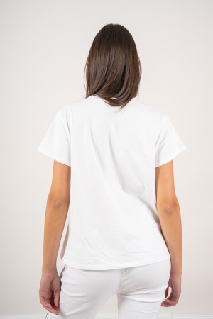 t-Shirt Schwester mit Stickerei Gänseblümchen Strass T-shirt Schwester mit Stickerei Gänseblümchen Strass T-Shirt Schwester mit 