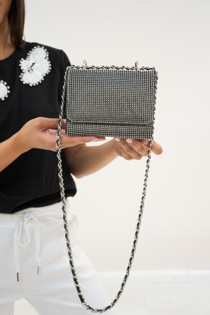 small square gala bag with glitter and shoulder strap small square gala bag with glitter and shoulder strap Gala picc ...