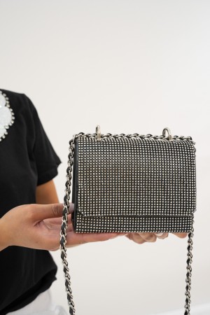 small square gala bag with glitter and shoulder strap small square gala bag with glitter and shoulder strap Gala picc ...