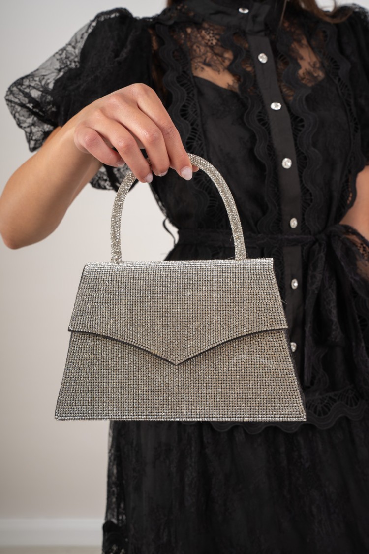 Giorgia bag small trapeze shape with glitter Giorgia bag small trapeze shape with glitter Giorgia bag pic ...