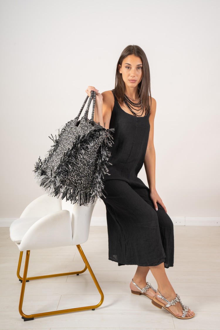 hawaii Maxi Bag mit Fransen und Drähten Hawaii Bag Maxi mit Fransen und drahtlosen Hawaii-Bag Maxi mit Fransen und Drähten