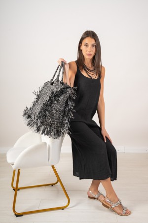 hawaii Maxi bag with fringes and wires Hawaii bag Maxi with fringes and wireless Hawaii bag Maxi with fringes and wires