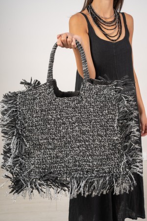 hawaii Maxi Bag mit Fransen und Drähten Hawaii Bag Maxi mit Fransen und drahtlosen Hawaii-Bag Maxi mit Fransen und Drähten