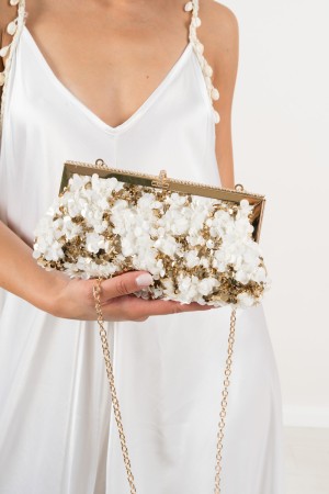 sac d'embrayage Ena dans les paillettes et les strass Bijoux Fermeture Ena Embrayage Sac dans les paillettes et les strass Bijou
