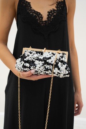 pochette enea in paillettes e strass chiusura gioiello  pochette enea in paillettes e strass chiusura gioiello  pochette enea...