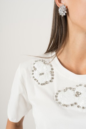 t-shirt PEPA avec strass Détails T-shirt PEPA avec strass Pepa T-shirt Détails avec des détails sur le strass