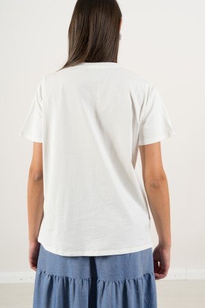 pepas T-Shirt mit Strassdetails Pepas T-Shirt mit Rhinestone Pepas T-Shirt Details mit Strass Details