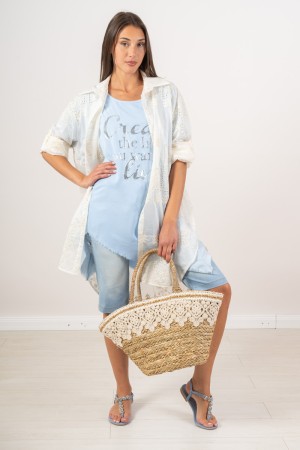 chiara Chemisier Robe avec une dentelle en dentelle Chimiisier robe avec la dentelle de la dentelle de la dentelle chimisier rob