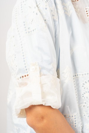 chiara Chemisier Robe avec une dentelle en dentelle Chimiisier robe avec la dentelle de la dentelle de la dentelle chimisier rob