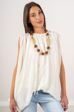 blusa cloe con manica over morbida modello palloncino  blusa cloe con manica over morbida modello palloncino  blusa cloe con ...