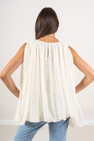 blusa cloe con manica over morbida modello palloncino  blusa cloe con manica over morbida modello palloncino  blusa cloe con ...