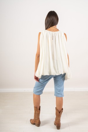 blusa cloe con manica over morbida modello palloncino  blusa cloe con manica over morbida modello palloncino  blusa cloe con ...