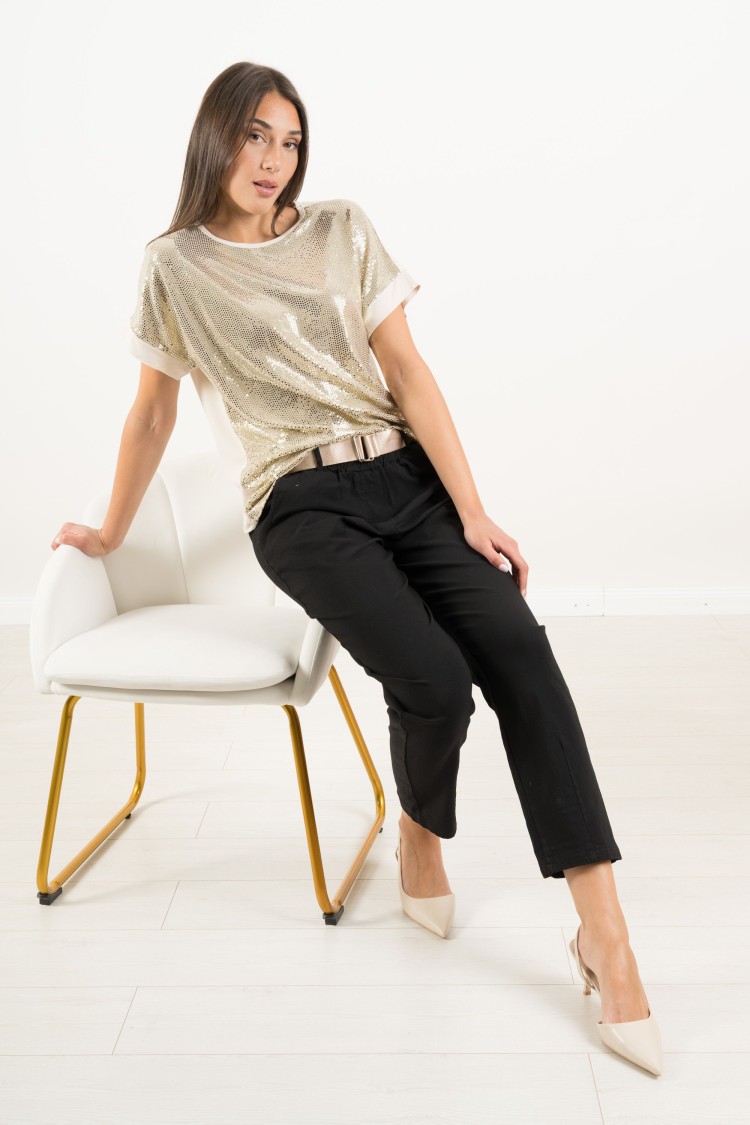 T-shirt Disco con paillettes  T-shirt Disco con paillettes  T-shirt Disco con paillettes