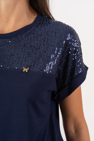 Ester T-shirt with Sequined T-shirt Ester with Sequined T-shirt Ester with Sequins
