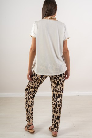 t-shirt Dreams avec décolleté en V Détails BRILLANTINI T-shirt Dreams V-cou Détails Brilliantini T-shirt Dreams avec Scoll ...