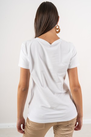 t-shirt panorama con cuore strass manica corta  t-shirt panorama con cuore strass manica corta  t-shirt panorama con cuore st...