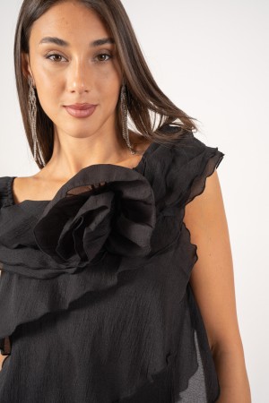 vestido de mariquita Vestido de ruffles Balze Ladybug Vestido Ruffle Balze Mariquita Vestido Vestido Roble en Balze