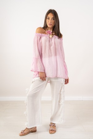 Blusa hermosa con escote barco hermoso blusa collar hermosa blusa con escote en barco