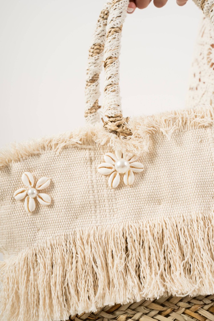 bag straw fringes and pearls beige straw bag fringes and beige pearls straw bag fringes and beige pearls